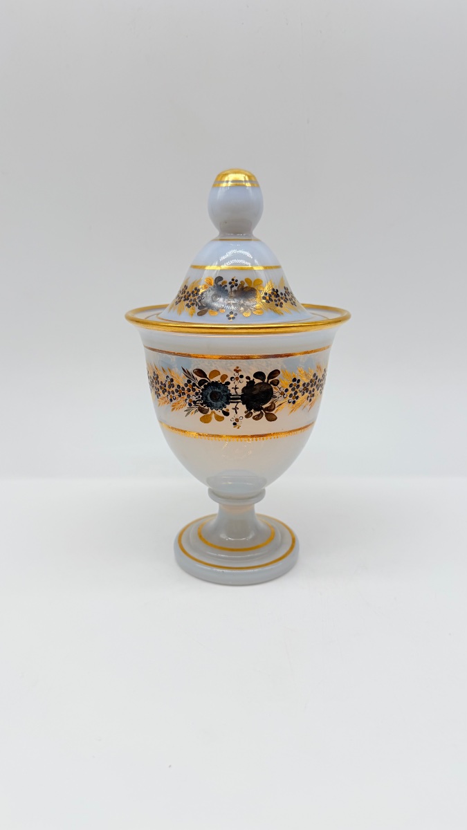 Jean-Baptiste Desvignes, bonbonnière en opaline, Epoque Restauration-photo-3