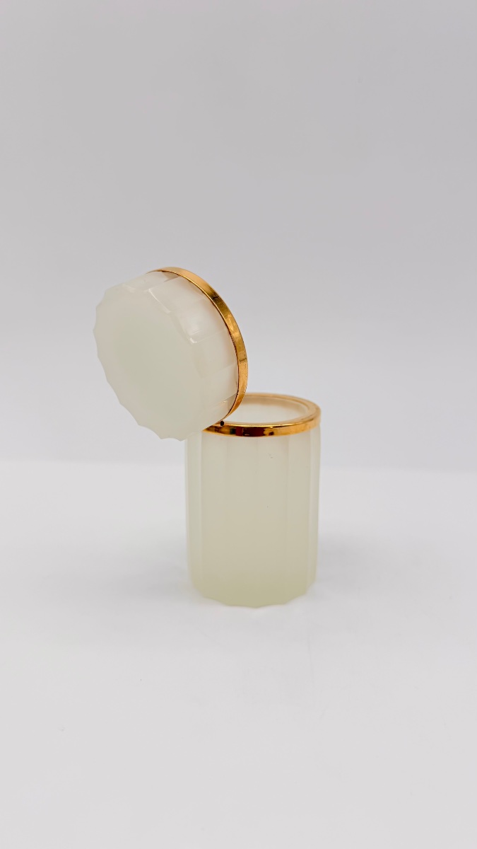 Antique Opaline Cylindrical Box -photo-4