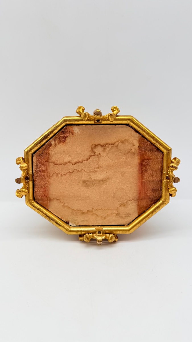 Coffret en bronze de Tahan orné de nacre sur le dessus.-photo-5