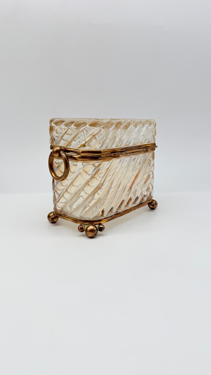 Grand coffret en cristal Baccarat,XIXe siècle-photo-4