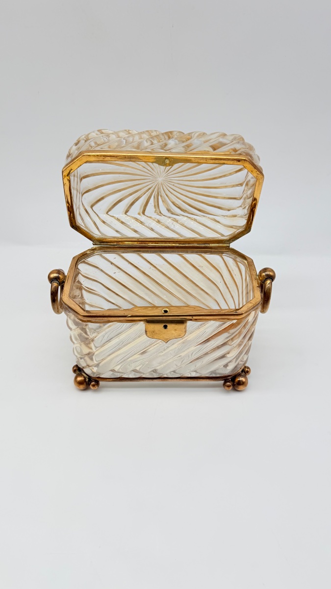 Grand coffret en cristal Baccarat,XIXe siècle-photo-8