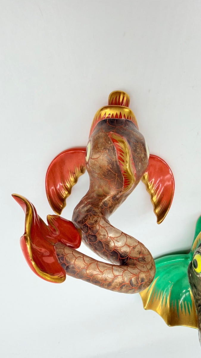 Bougeoirs et décorations « Dauphin » en porcelaine de Herend, lot de 5-photo-3