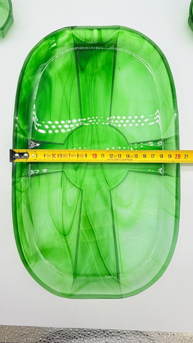Service de verre en  malachite verte. Epoque Art Deco -photo-1