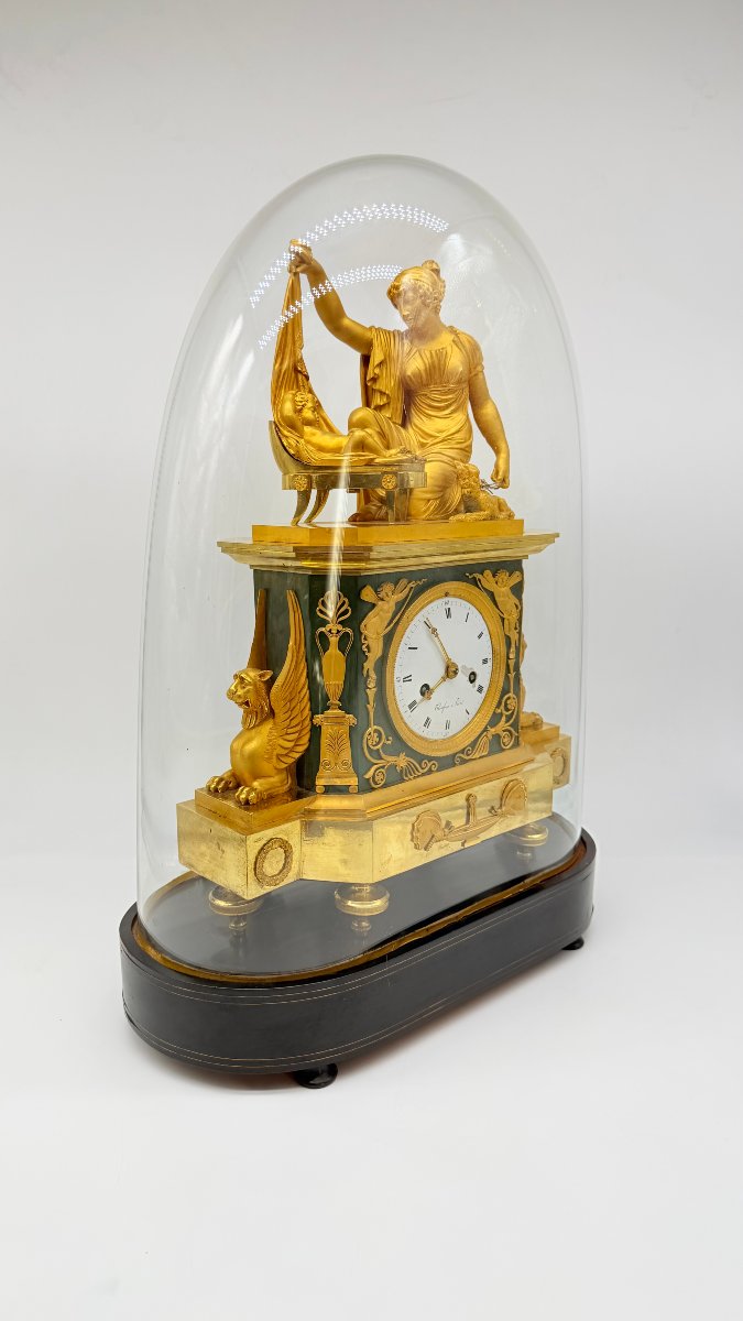 Empire Gilt-bronze Mantel Clock “fidelity”, Circa 1810–1820-photo-3