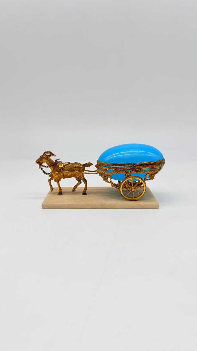 “goat Cart” Opaline Jewel Box With Gilt Bronze Mount, Palais-royal-photo-3