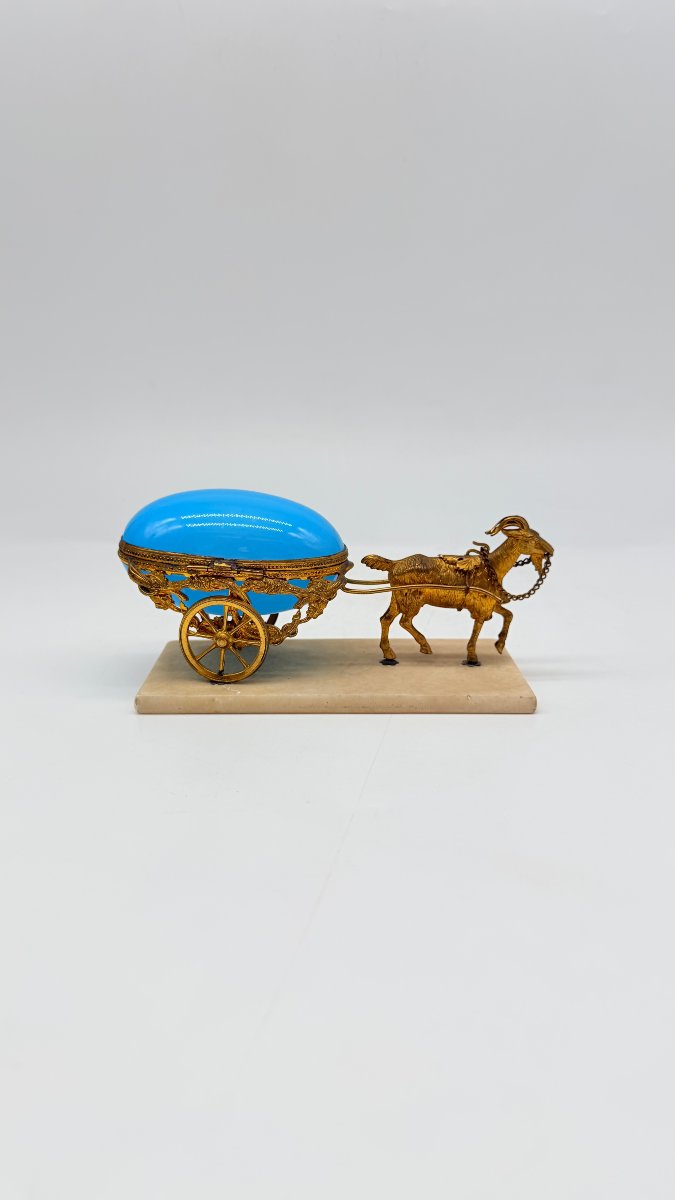 “goat Cart” Opaline Jewel Box With Gilt Bronze Mount, Palais-royal-photo-1
