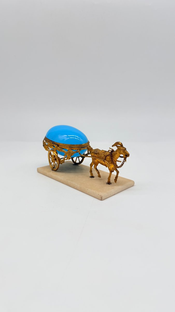 “goat Cart” Opaline Jewel Box With Gilt Bronze Mount, Palais-royal-photo-2