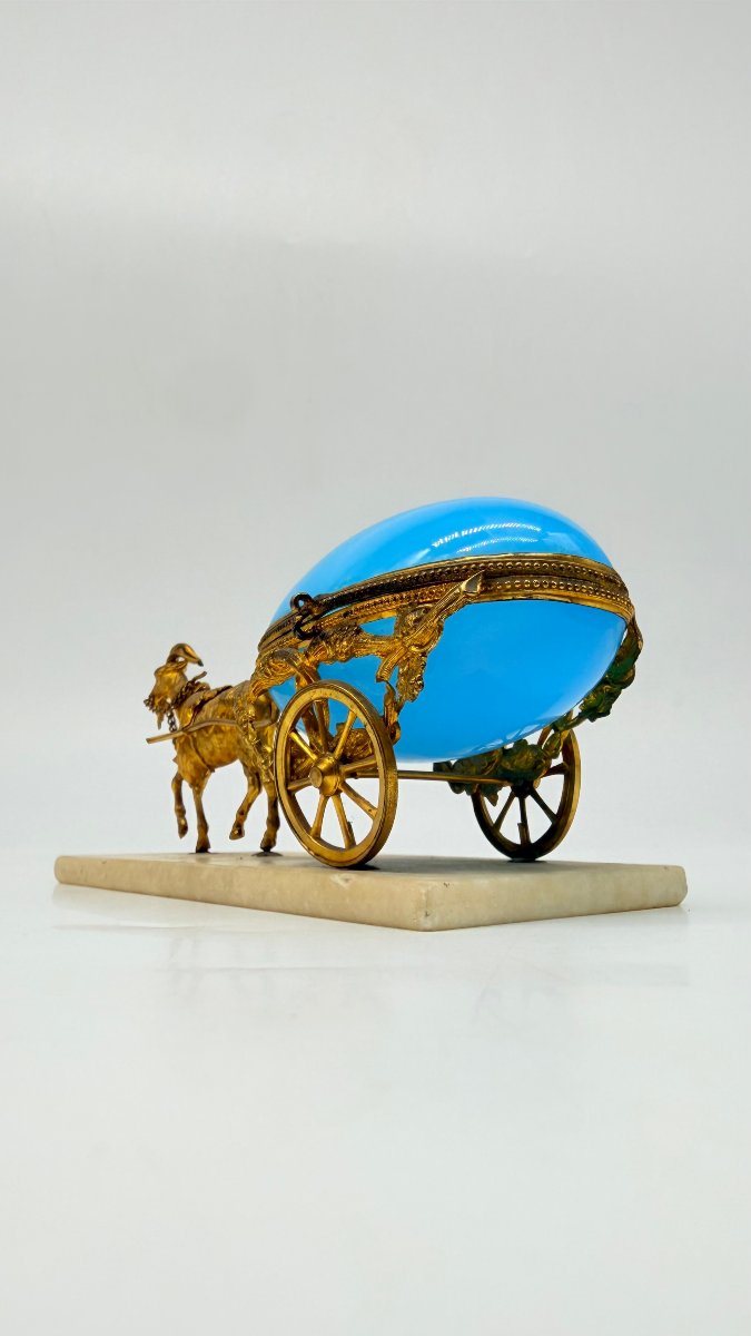 “goat Cart” Opaline Jewel Box With Gilt Bronze Mount, Palais-royal-photo-3