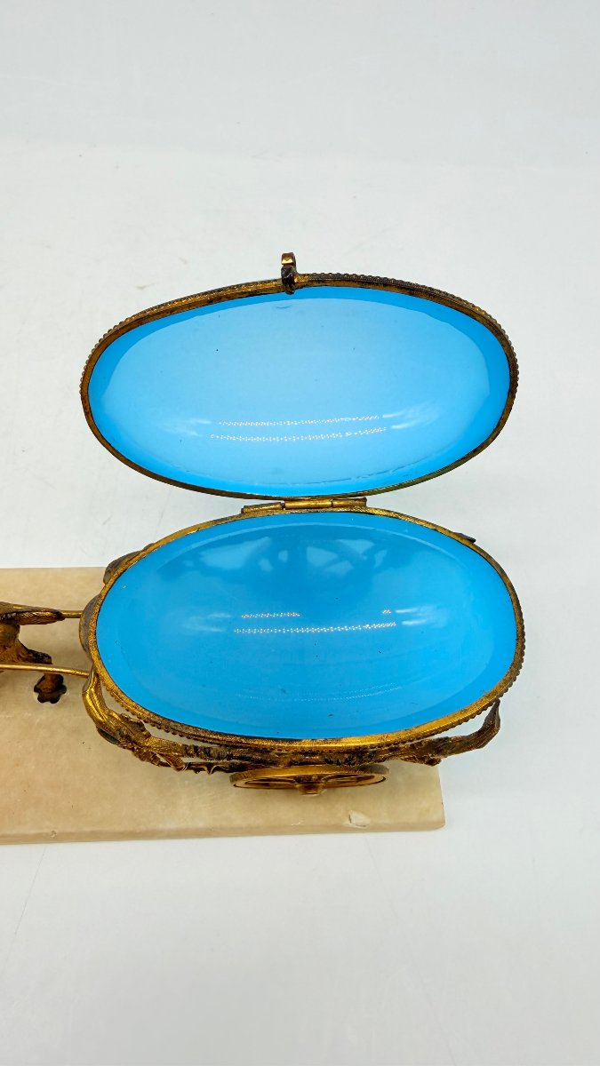 “goat Cart” Opaline Jewel Box With Gilt Bronze Mount, Palais-royal-photo-5