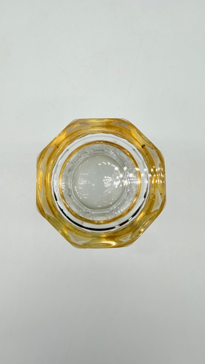 Baccarat Octagonal Cut Crystal Covered Scent Bottle-photo-5