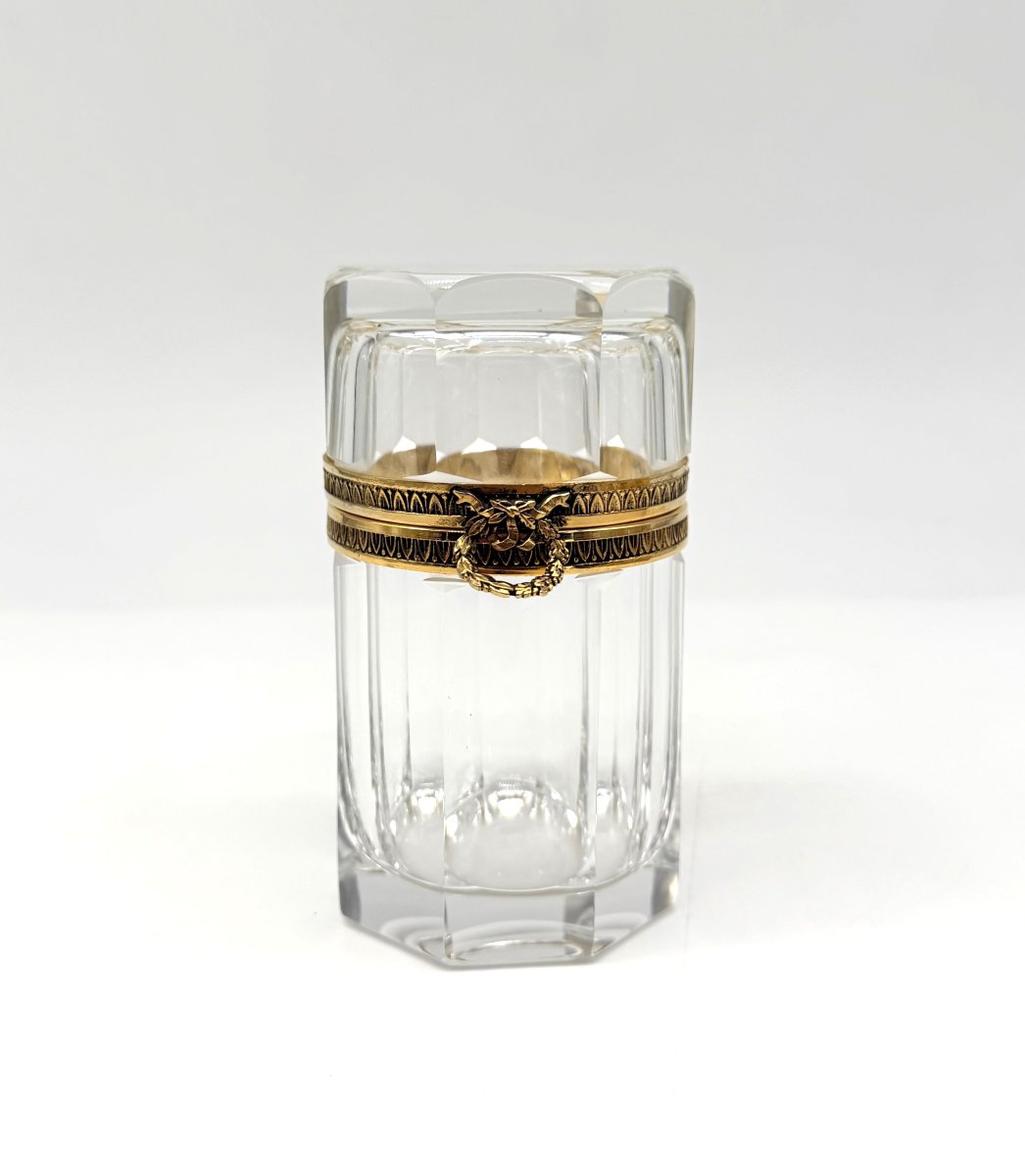 Baccarat Octagonal Cut Crystal Covered Scent Bottle