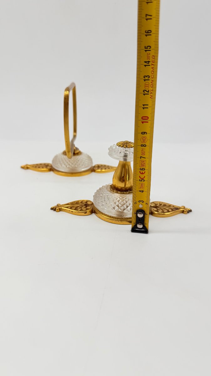 Gilt Bronze And Cut Crystal Desk Set, Restoration Period-photo-5