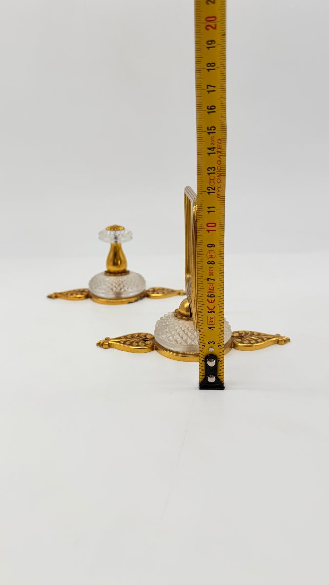 Gilt Bronze And Cut Crystal Desk Set, Restoration Period-photo-7
