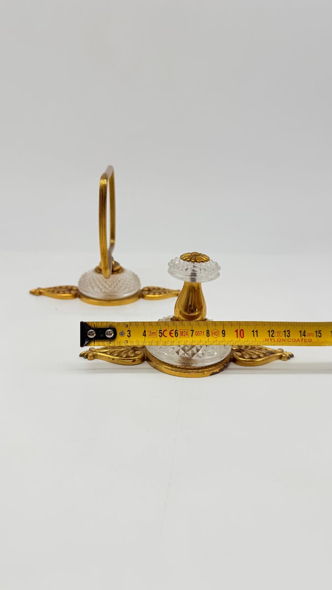 Gilt Bronze And Cut Crystal Desk Set, Restoration Period-photo-8