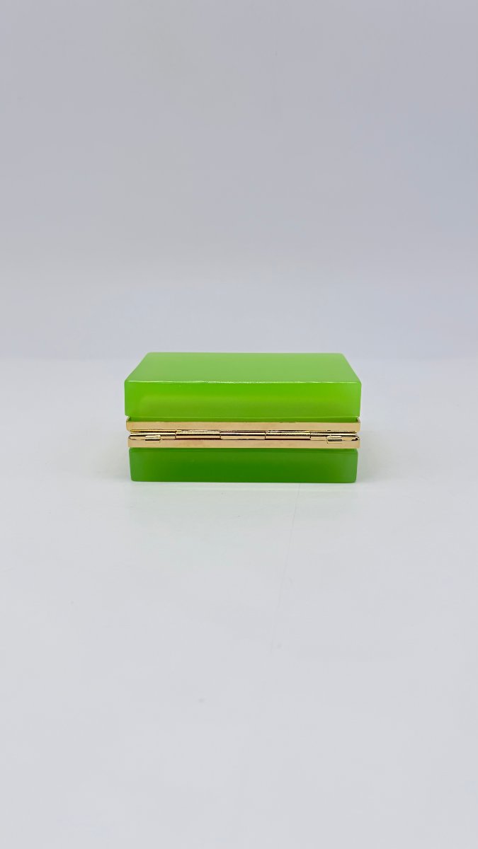 Boîte couverte en opaline vert chrysoprase à monture en bronze doré, Napoléon III -photo-3