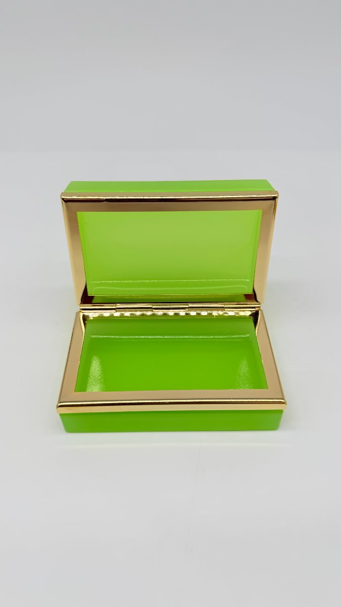 Boîte couverte en opaline vert chrysoprase à monture en bronze doré, Napoléon III -photo-3