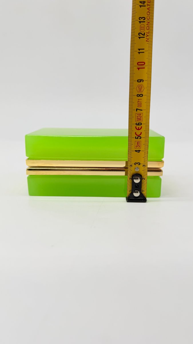 Boîte couverte en opaline vert chrysoprase à monture en bronze doré, Napoléon III -photo-8