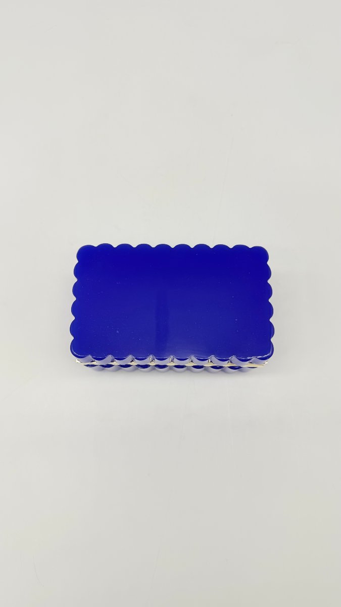  Cobalt Blue Opaline Covered Box With Guilloché Gilt Bronze Mount, Napoleon III -photo-4