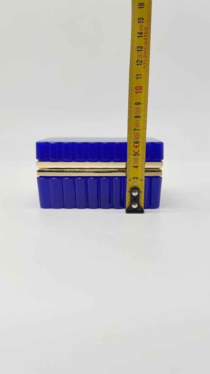  Cobalt Blue Opaline Covered Box With Guilloché Gilt Bronze Mount, Napoleon III -photo-6