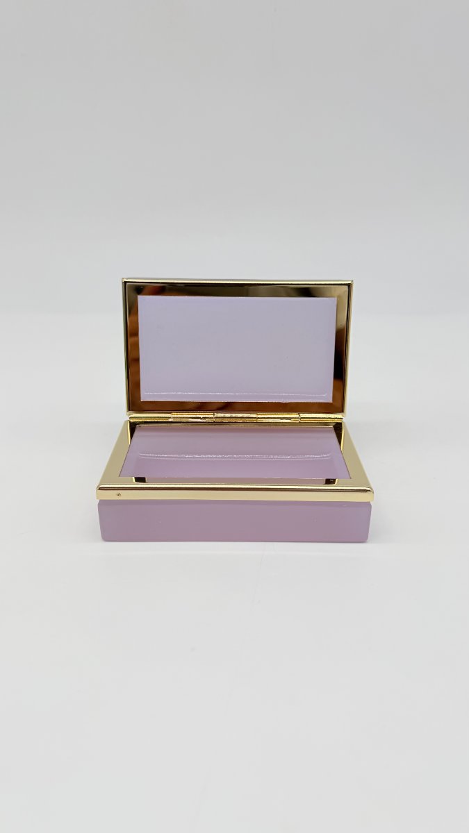 Boîte couverte en opaline améthyste et bronze doré, époque Napoléon III -photo-2