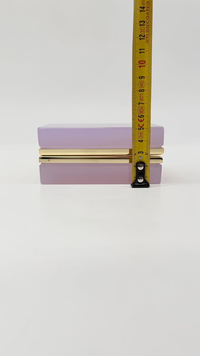 Boîte couverte en opaline améthyste et bronze doré, époque Napoléon III -photo-6