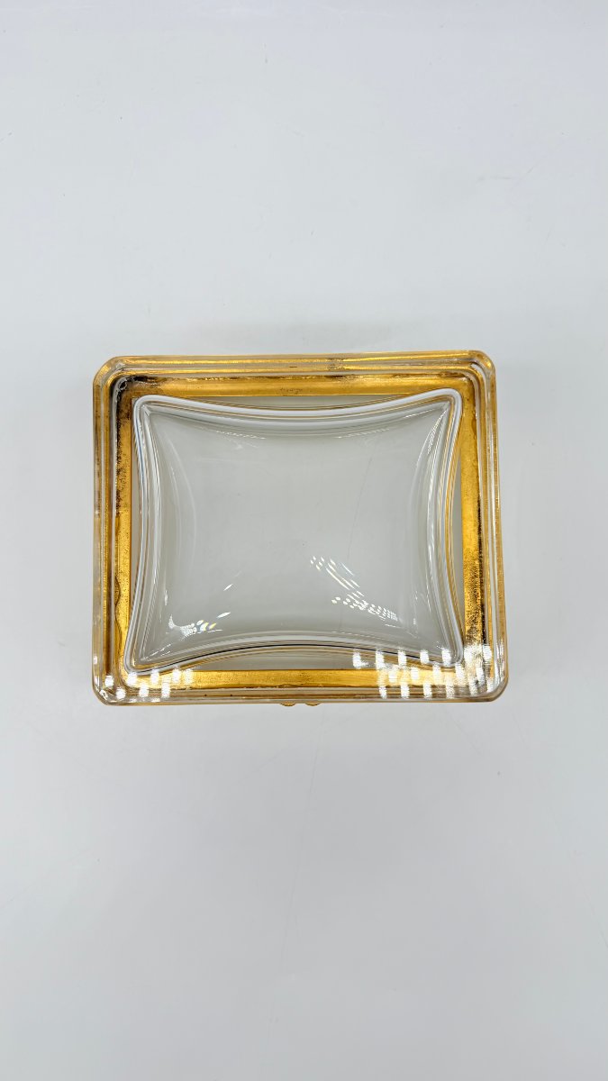 Baccarat, Cut Crystal And Gilt Bronze Covered Box, Late 19th Century -photo-1
