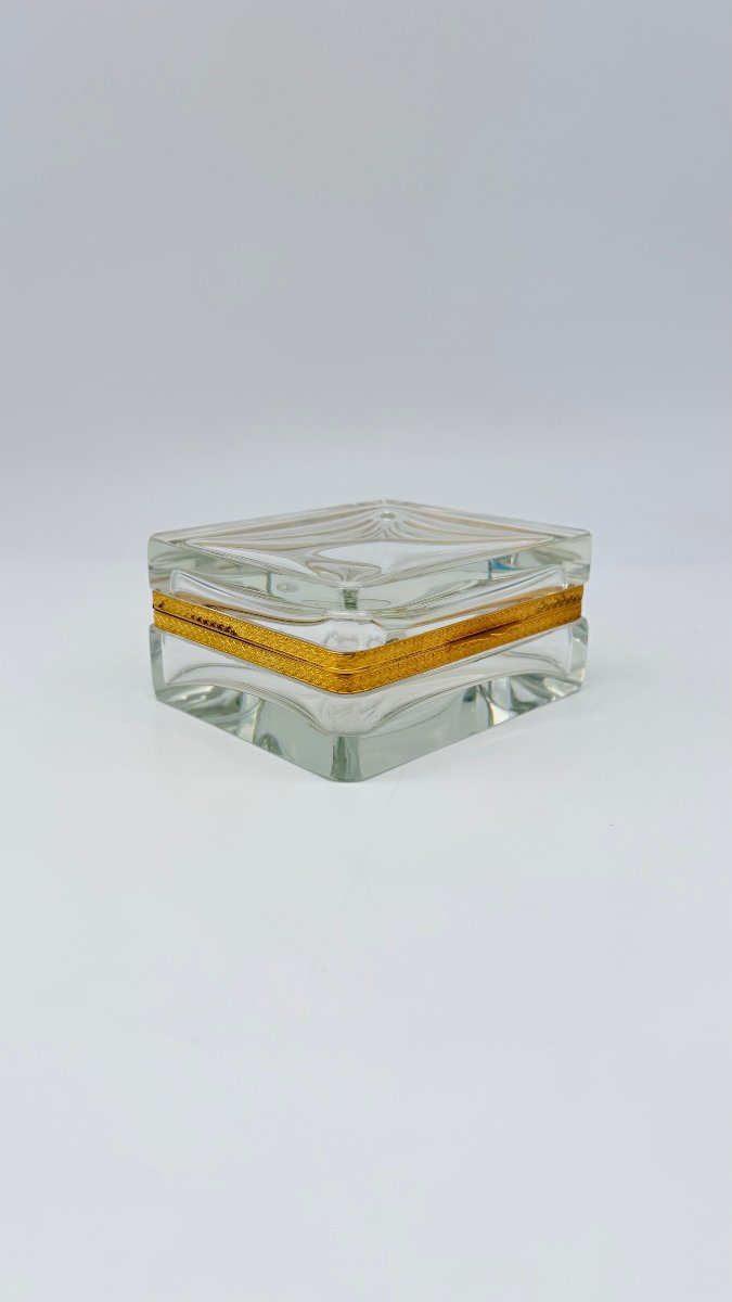 Baccarat, Cut Crystal And Gilt Bronze Covered Box, Late 19th Century -photo-4