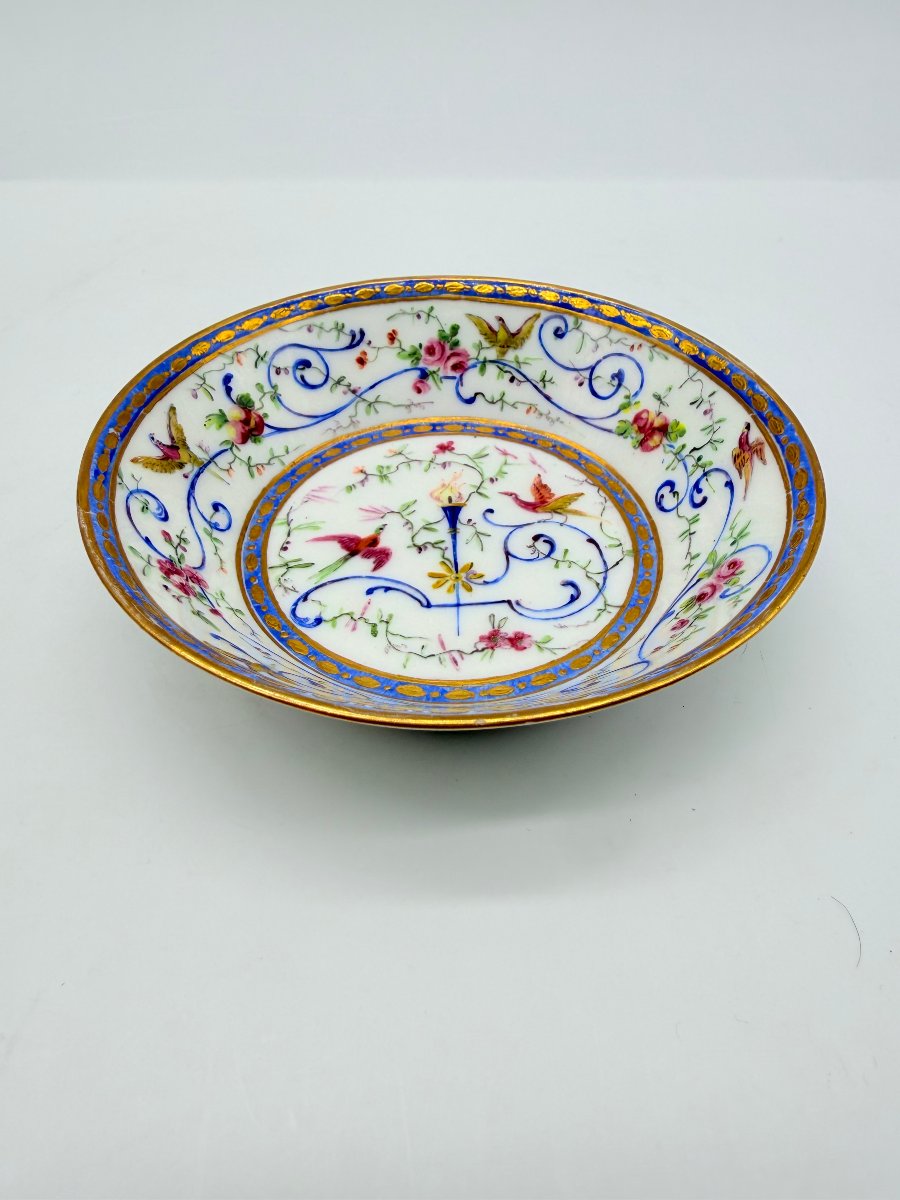 Sèvres, Soft-paste Porcelain Dish, Painted By Girard, Gilt By Le Guay, 1790 -photo-2
