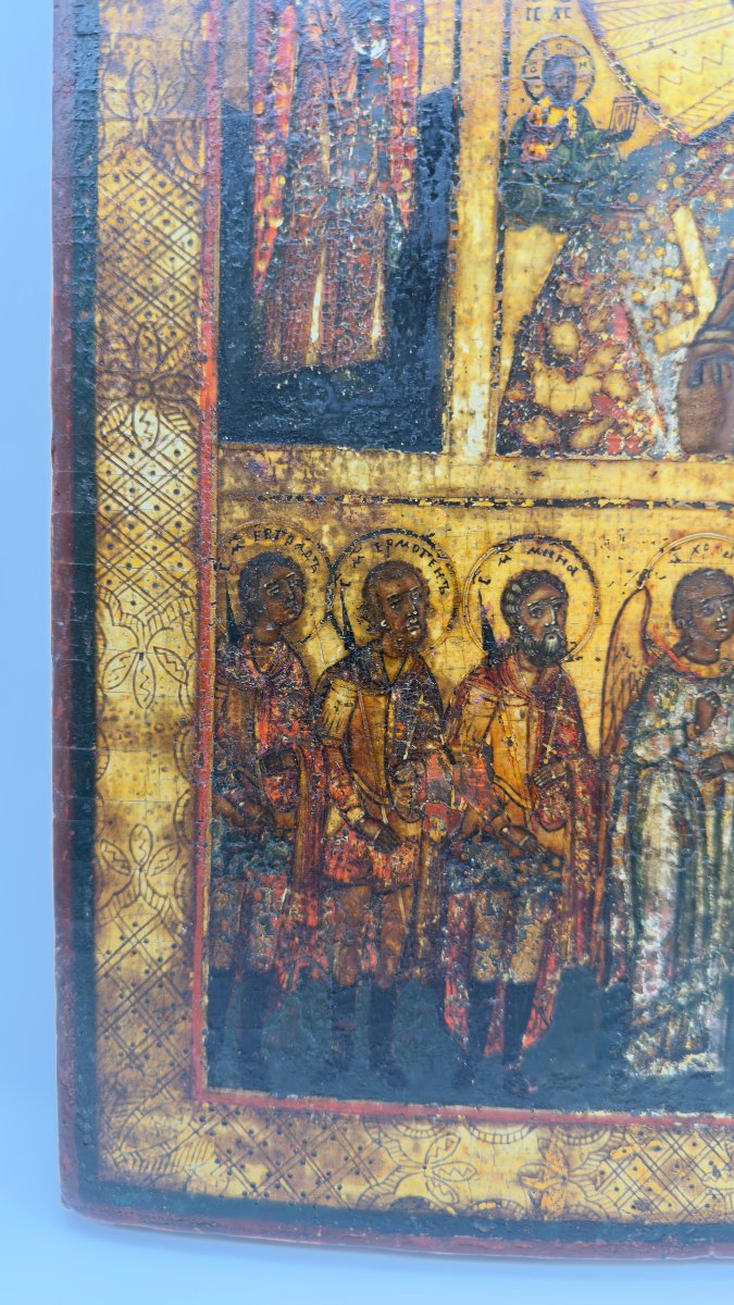 Russian Vetka School, 19th Century, Icon Of Saint Nicholas With Patron Saints-photo-3