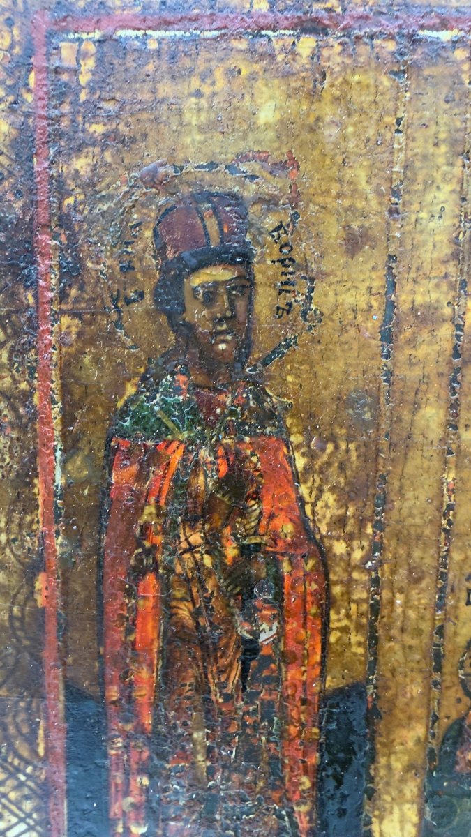 Russian Vetka School, 19th Century, Icon Of Saint Nicholas With Patron Saints-photo-2