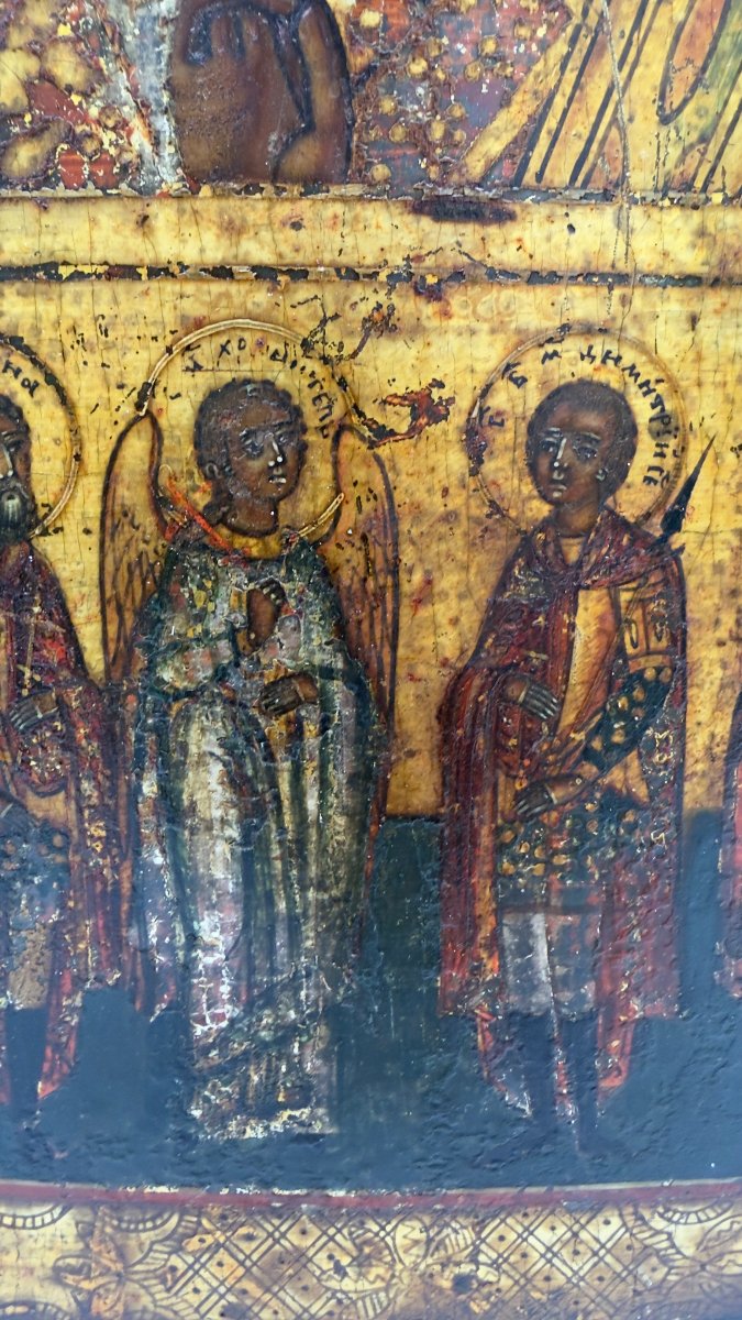 Russian Vetka School, 19th Century, Icon Of Saint Nicholas With Patron Saints-photo-4