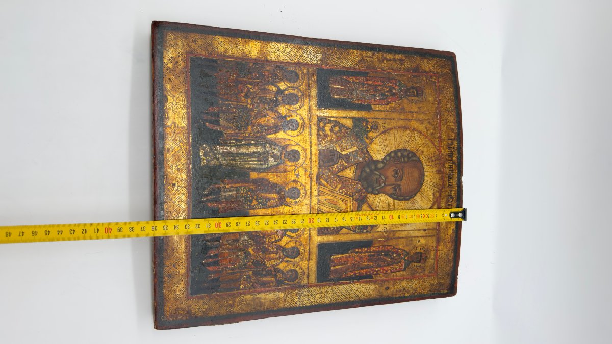 Russian Vetka School, 19th Century, Icon Of Saint Nicholas With Patron Saints-photo-7