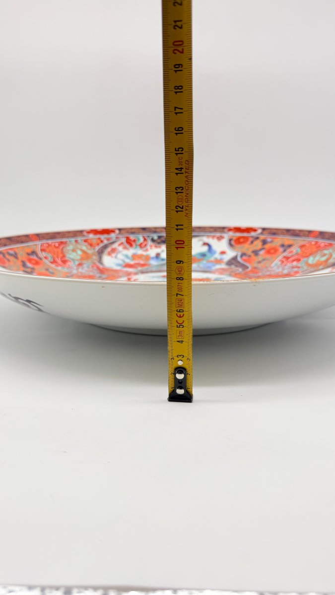 Large Imari Porcelain Charger With Peacocks And Peonies, Japan, Meiji Period -photo-8