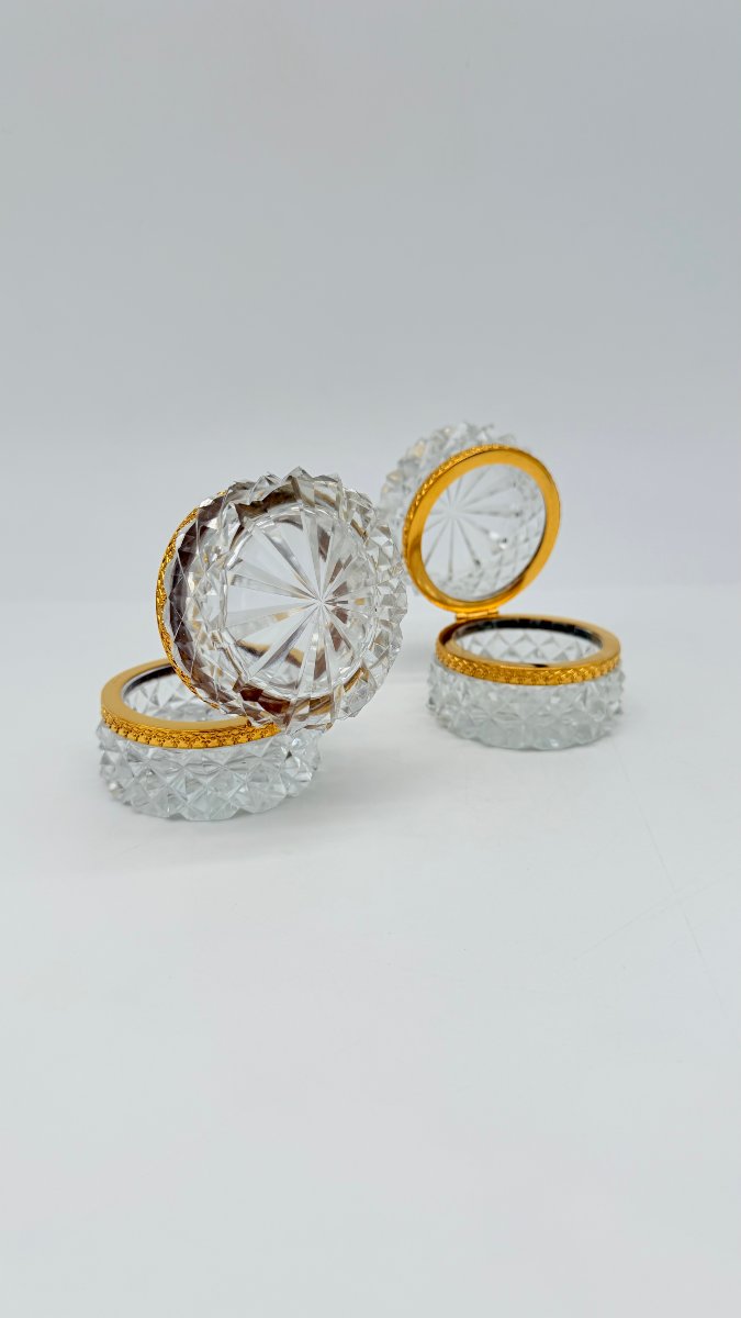  Baccarat, Pair Of Cut Crystal Powder Boxes, Late 19th–early 20th Century -photo-4