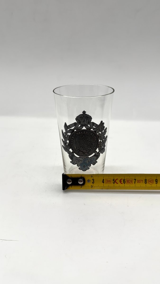  Gobelet commémoratif en verre à l'effigie de Guillaume Ier, Allemagne, 1897 -photo-4