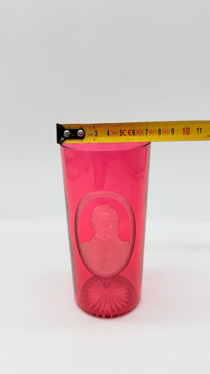 Bohemian Ruby-overlay Engraved Crystal Commemorative Beaker, Biedermeier Period -photo-7