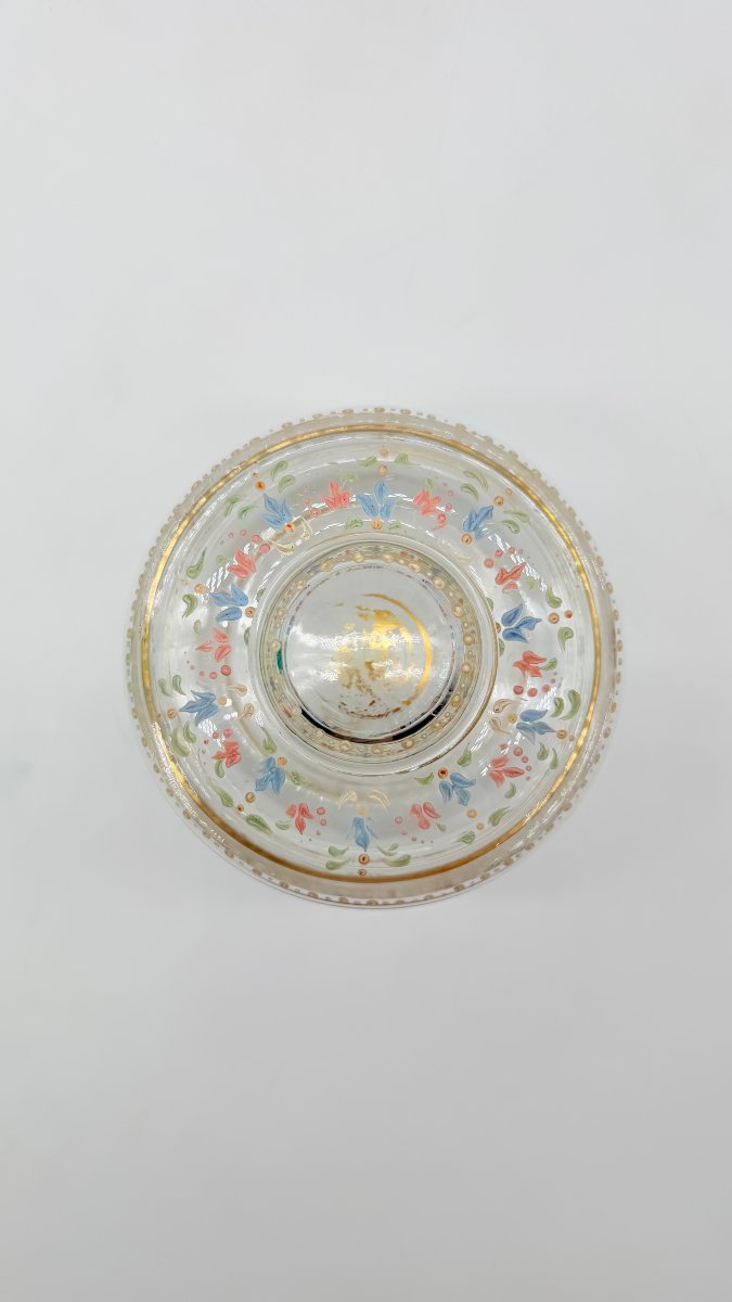 Bonbonnière en verre émaillé polychrome dans le goût ottoman, Bohême, fin du XIXe siècle-photo-1
