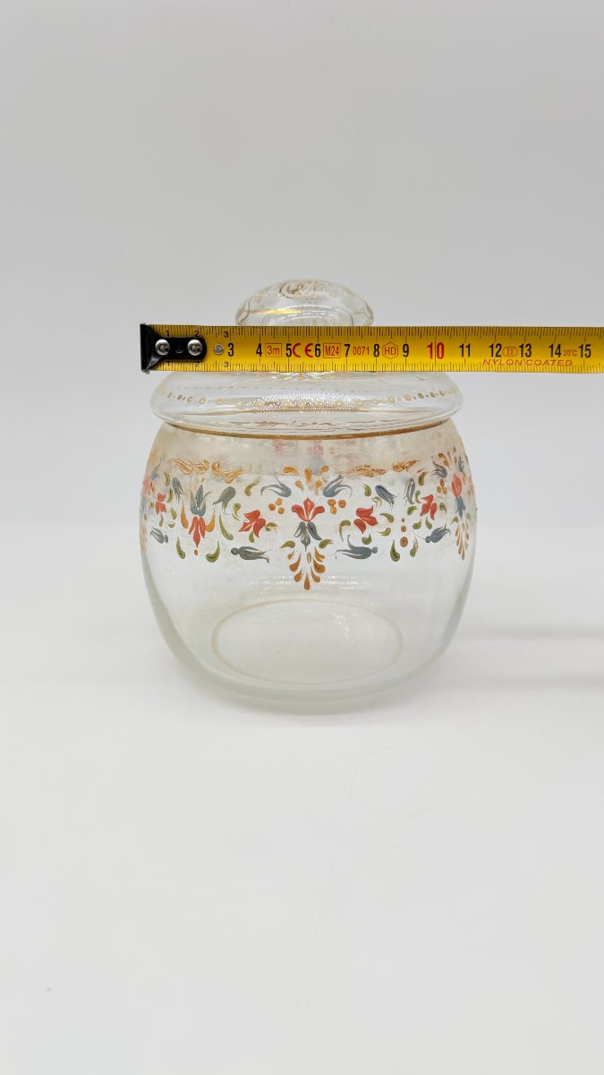 Bonbonnière en verre émaillé polychrome dans le goût ottoman, Bohême, fin du XIXe siècle-photo-6