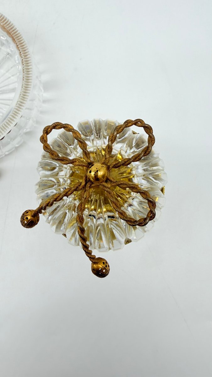 A French Gilt-bronze Mounted Moulded Crystal Toilette Garniture,  Baccarat, Late 19 Th-photo-4