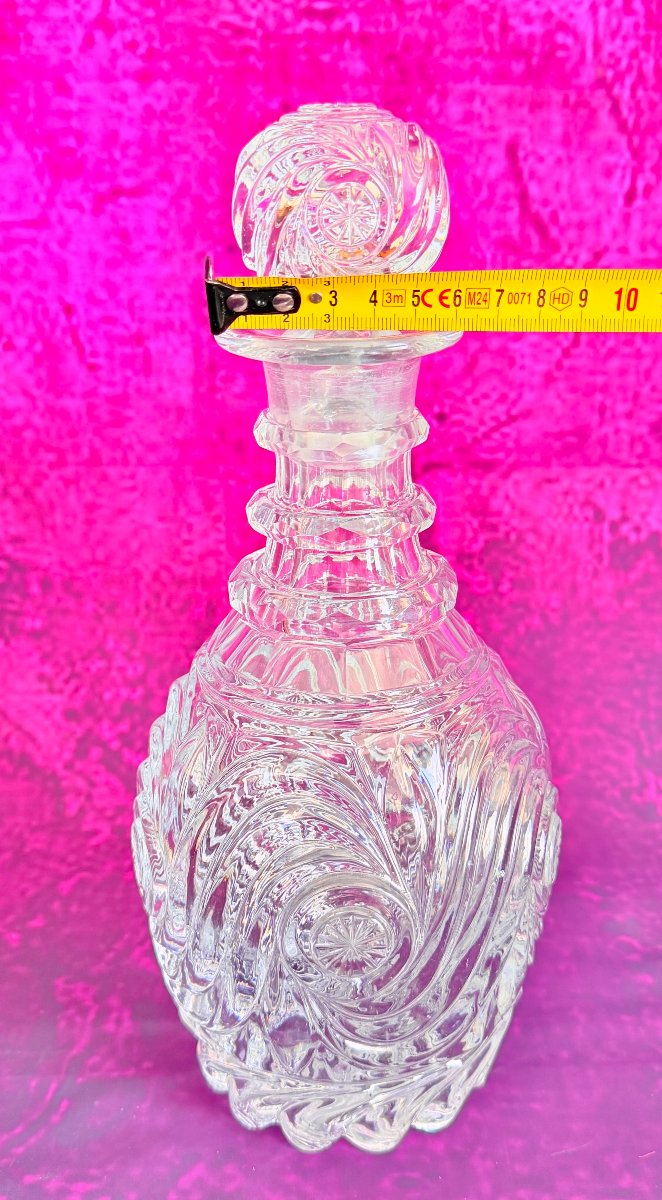 Baccarat Moulded Crystal Decanter With Swirl Decoration-photo-6