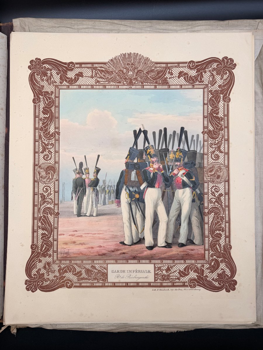 PIERRE VERNET : Galerie militaire, ou collection complète des uniformes de la garde impériale -photo-3