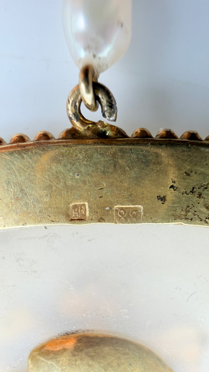 Travail russe, fin XIXe–début XXe siècle, broche-pendentif à l’aigle impérial en onyx-photo-8