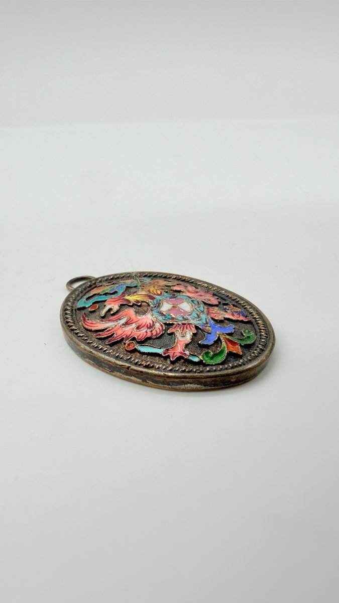 Russian Work, Late 19th–early 20th Century, Imperial Eagle Cloisonné Enamel Pendant-photo-4
