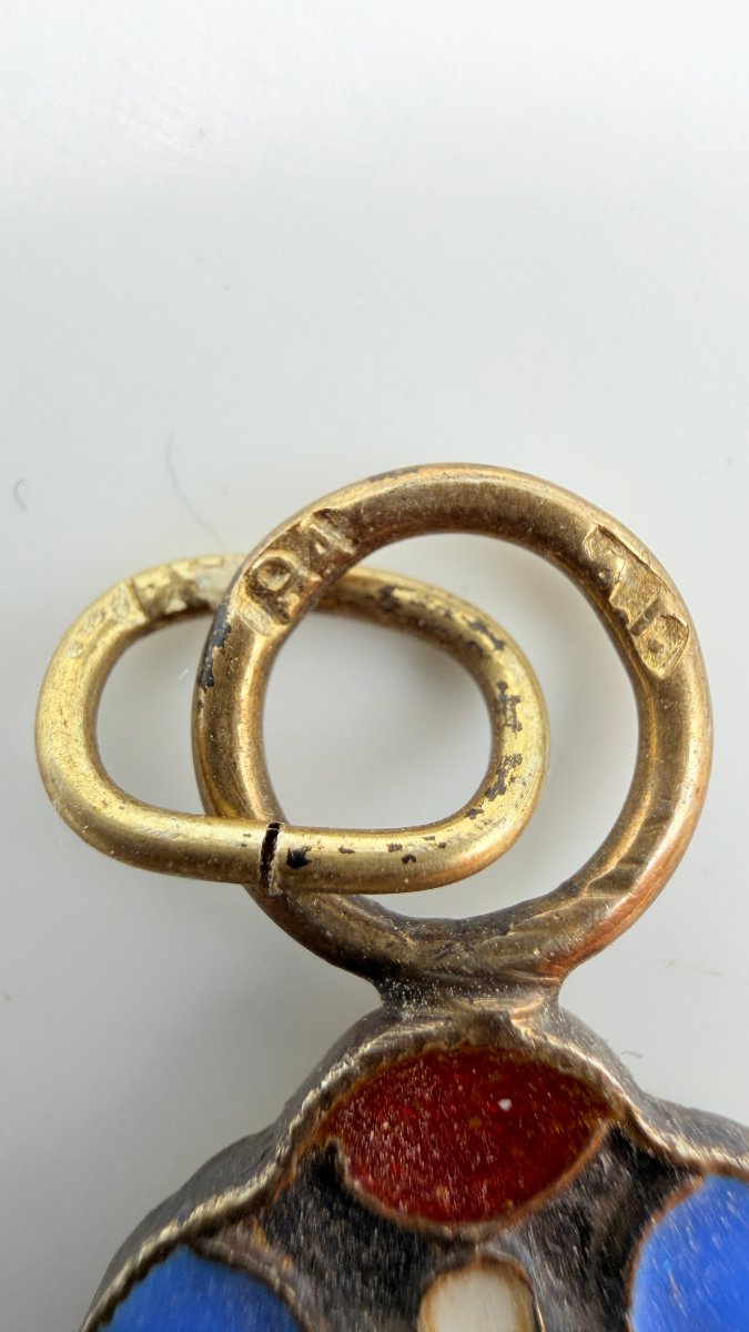 Travail russe, fin XIXe–début XXe siècle, croix pectorale en vermeil et émail cloisonné, 8e Art-photo-2