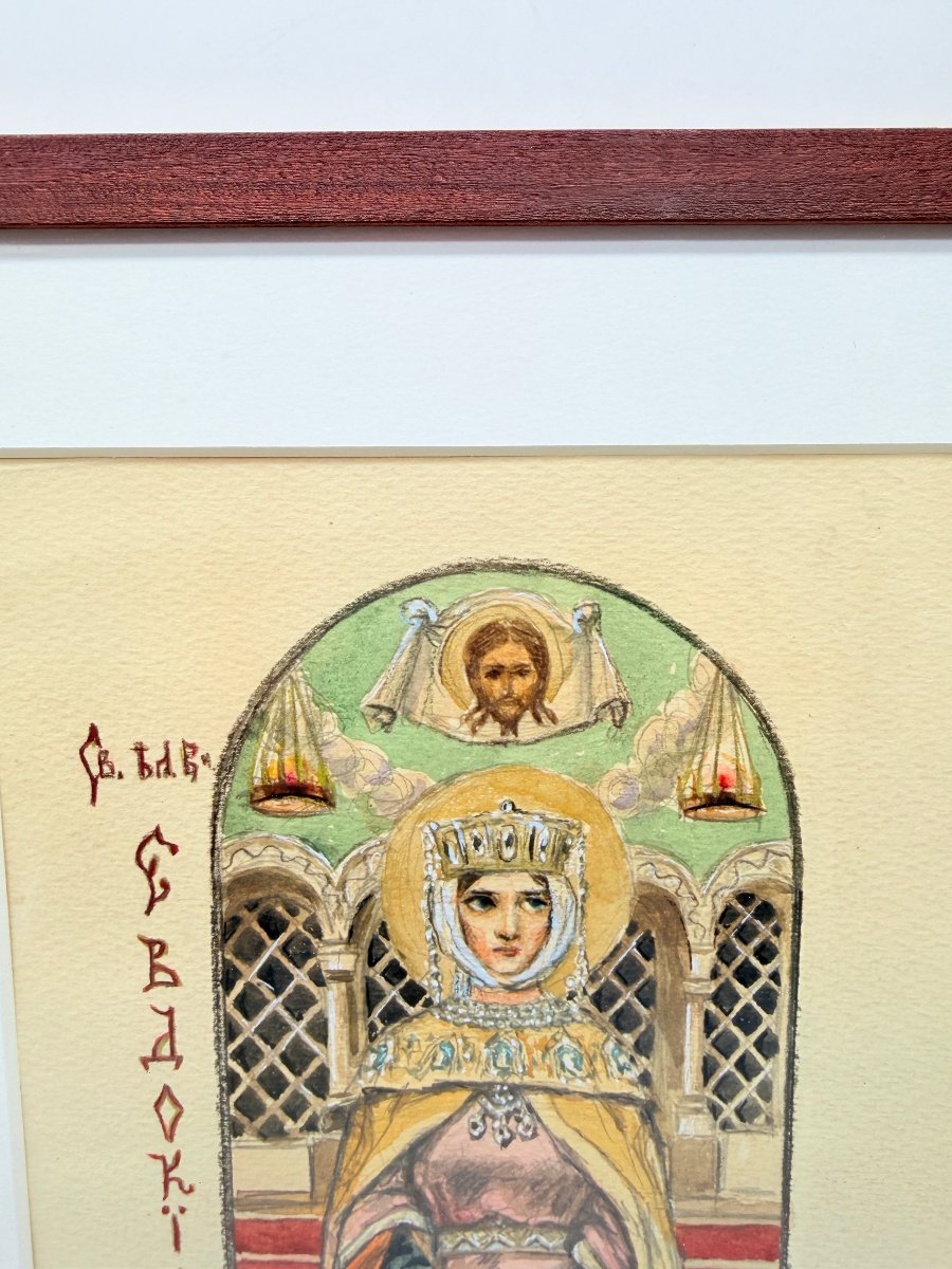 Victor Mikhailovich Vasnetsov (1848–1926), Saint Eudocia, Wife Of Dimitri Donskoy-photo-2