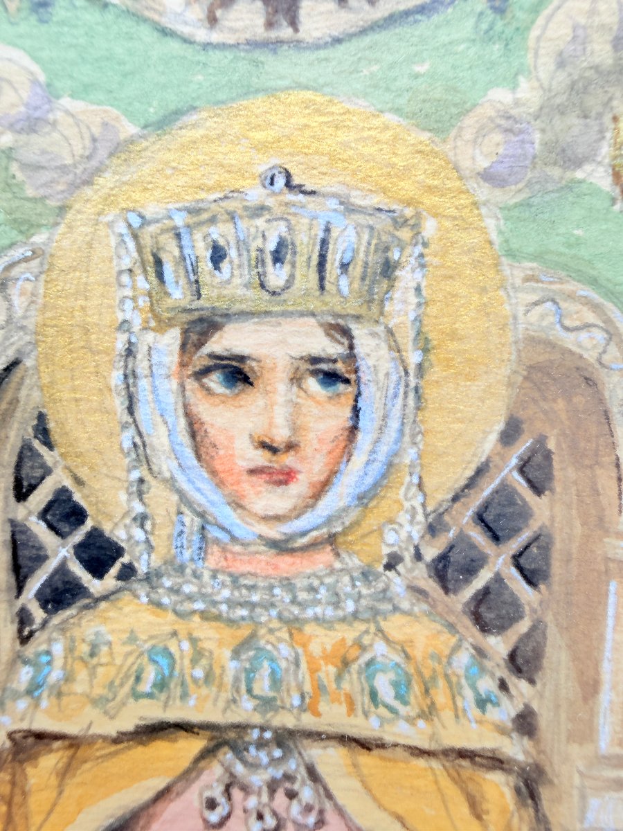 Victor Mikhailovich Vasnetsov (1848–1926), Saint Eudocia, Wife Of Dimitri Donskoy-photo-1