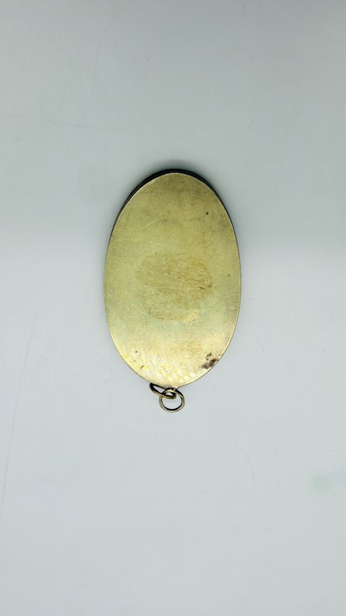 MÉDAILLON PENDENTIF RUSSE EN ARGENT ET ÉMAIL CLOISONNÉ, KHLEBNIKOV, XIXe-XXe S.-photo-3