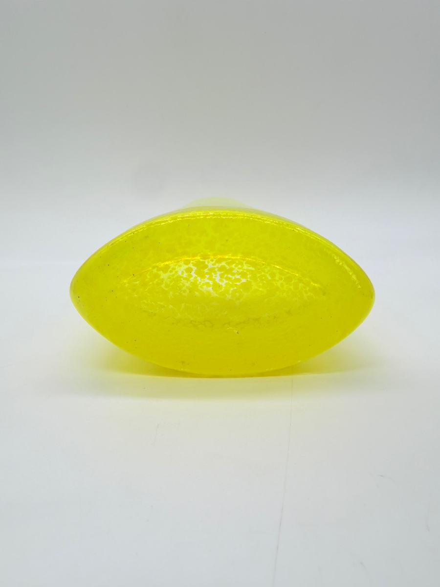 VASE CYLINDRIQUE EN VERRE DE MURANO JAUNE JAISSEURS / SCRITTO. CARLO SCARPA (1906 - 1978)-photo-4