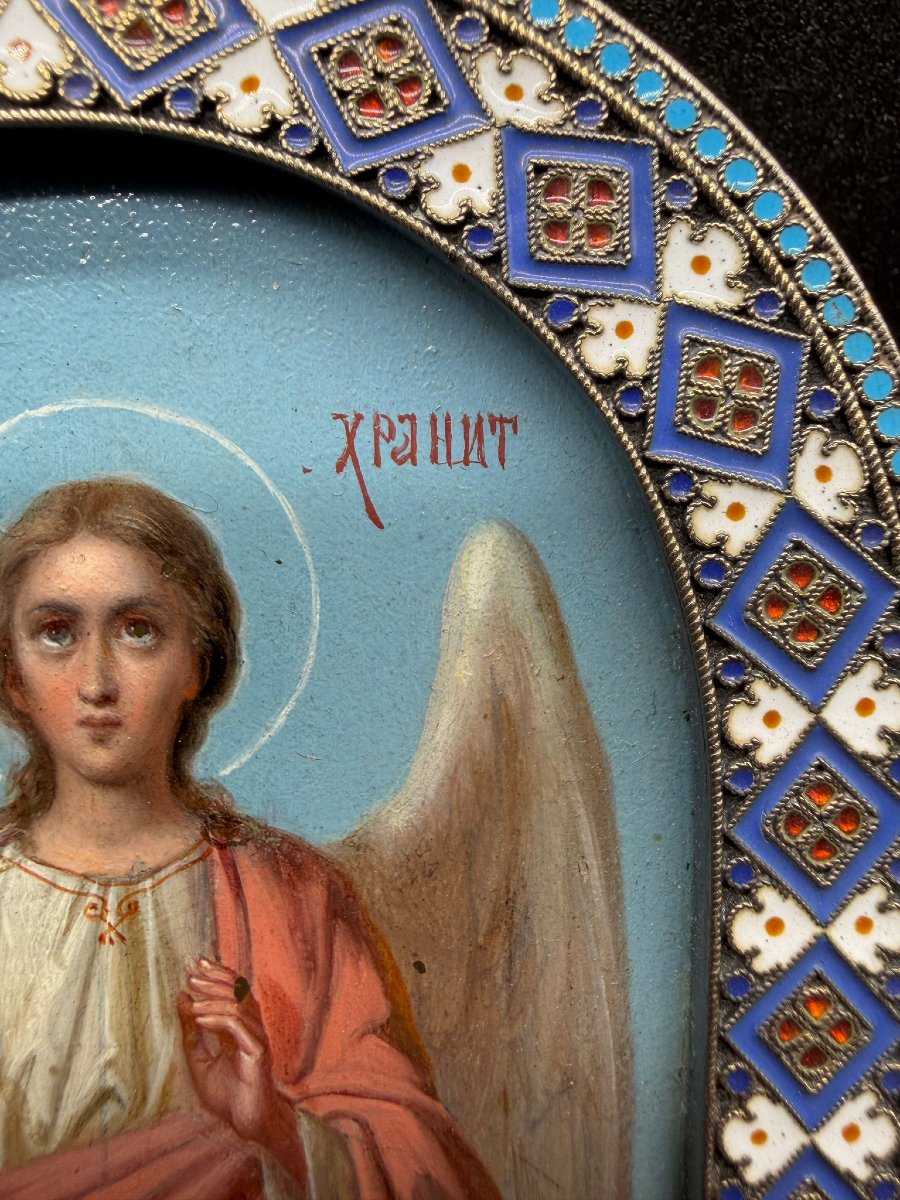 Pavel Ovchinnikov, Guardian Angel Icon, Moscow, Circa 1880–1890, In Silver And Enamel-photo-5