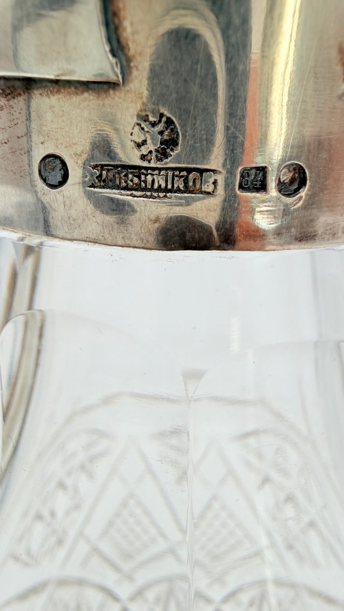 Maison Khlebnikov, Moscow — A Cut-crystal And Silver Ewer, Circa 1880–1896-photo-4